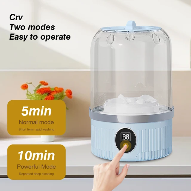 Mini lavatrice per biancheria intima ricaricabile 1L calzini elettrici lavatrice per uso domestico piccolo detergente per biancheria intima portatile senza fili 5