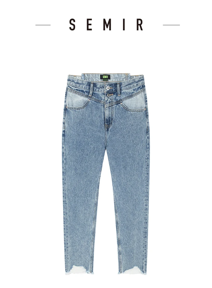 Semir Jeans Women Stitching Eight Point 
