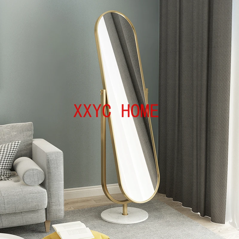 

Nordic Ins Rotating Dressing Mirror Home Floor Mirror Simple Bedroom Girl Full-Length Mirror Full-Length