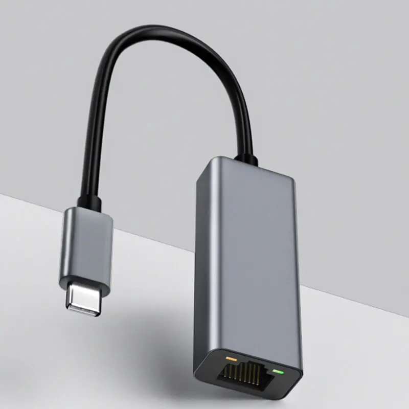 Usb tipo c para Gigabit Placa de Rede Porta Cabo de Rede Adaptador Usb c para Rj45 Driveless Plug Play para Laptops Comprimidos - Imagem 5