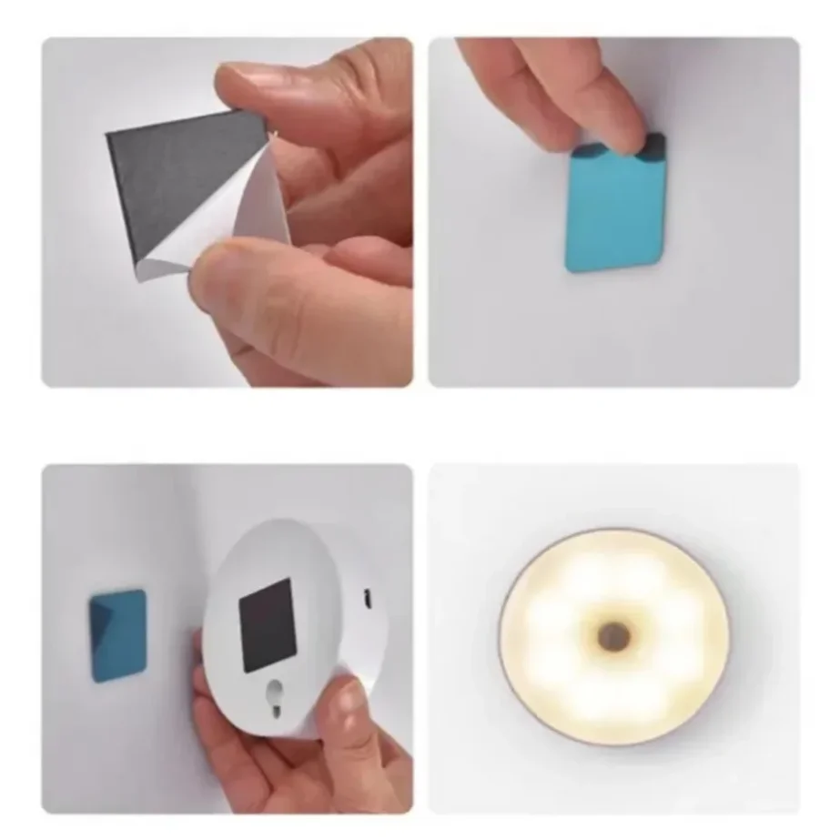 Lámpara LED Nocturna con Sensor de Movimiento, Recargable USB e Interruptor para Armario, Cocina y Escaleras - Image 6