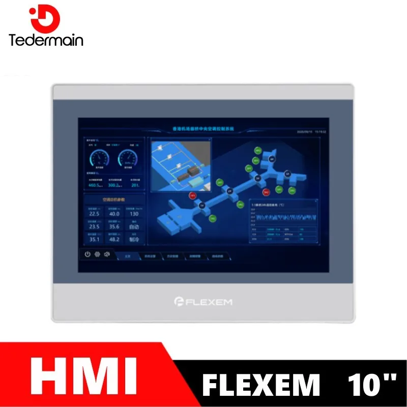 

FLEXEM 10" HMI FE6100WE Industrial touch screen 1024*600 Compatible with various PLC Remote control Ethernet