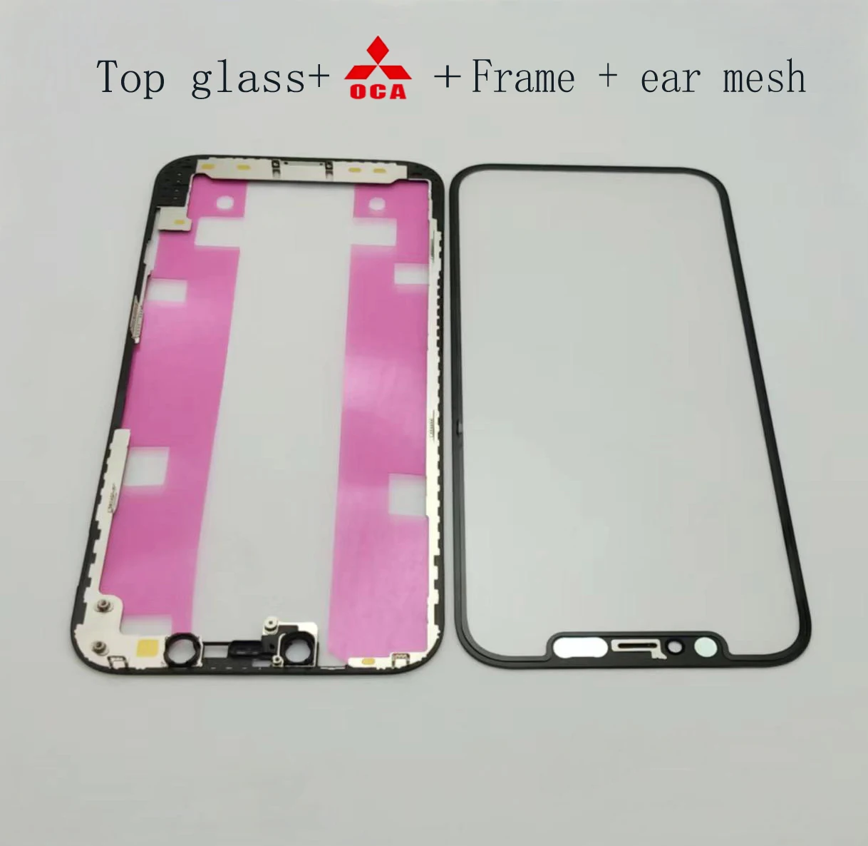 

10PCS Laminated OCA Front Screen Touch LCD Display Outer Glass Frame Ear Mesh For iPhone X XS Max XR 11 Pro 12 13 14 Plus