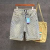 Five Point Pants For Men'S 2024 New Summer Loose Straight Wide Leg Perforated Jacquard High-End Casual Denim Shorts For Men 2