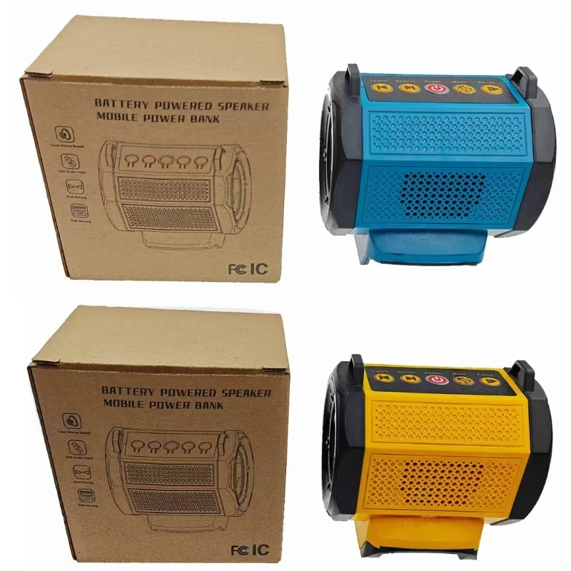 Nuevo Altavoz Bluetooth Para Reproductor De Batería Dewalt De 18V, Amplificador De Altavoz Con Puerto USB Tipo C De Carga Para Acampar (sin Batería) - AliExprs