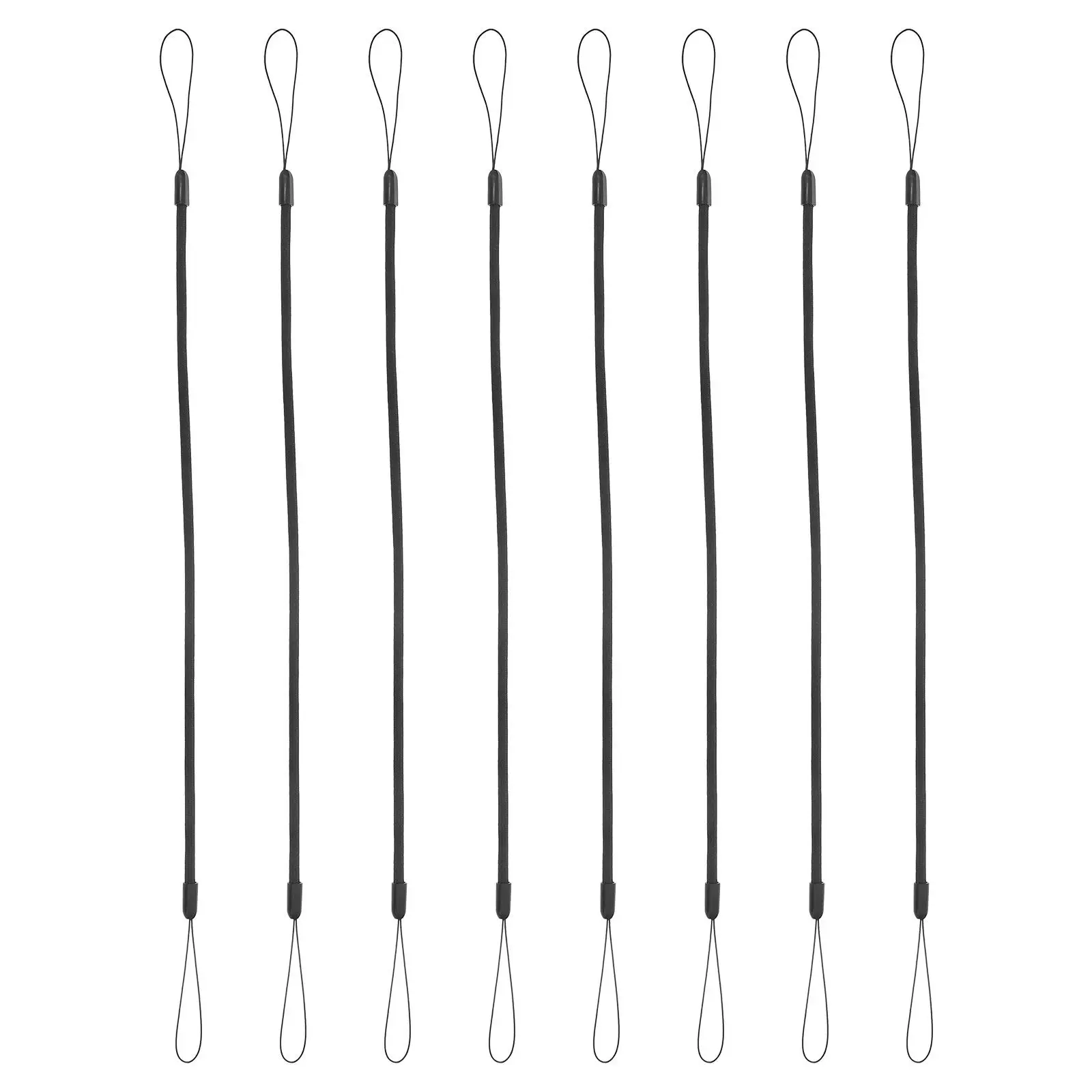 8Pcs 탄성 개폐식 배지 끈 신축성 있는 넥 스트랩 사무실 학교 사용을위한 다기능 ID 홀더 펜 스타일러스 테더