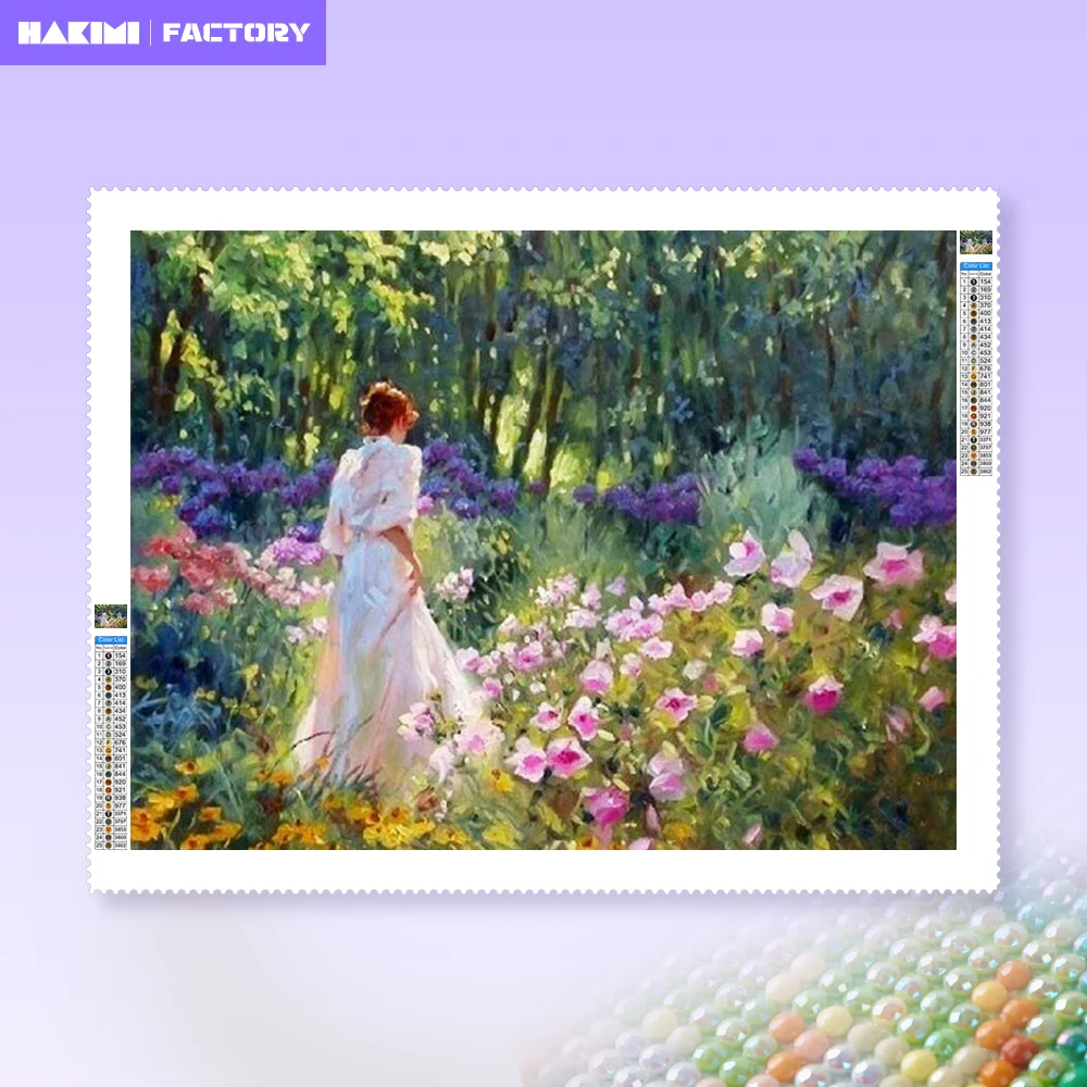 

5D DIY AB Diamond Painting New Arrival Oil Painting Girl Cross Stitch Diamond Embroidery Garden Portrait Home Decor