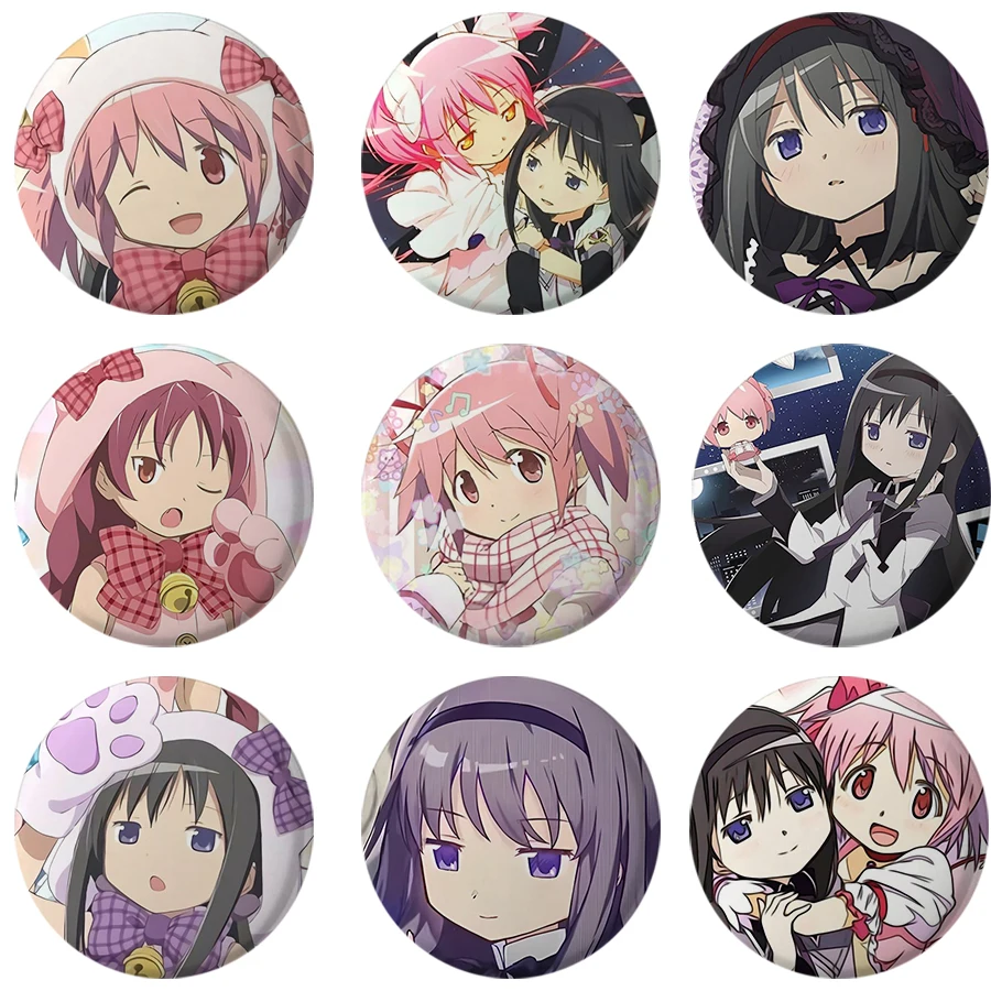 Fashion Brooches Enamel Pins 58mm Handmade Puella Magi Madoka Magica