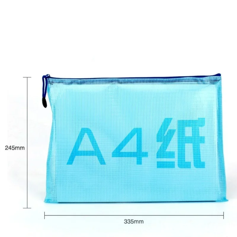 1 Pc A3 A4 A5 A6 Waterproof Plastic Zipper Paper File Folder Book Pencil Pen Case Bag File Document Bags Office Student Supply
