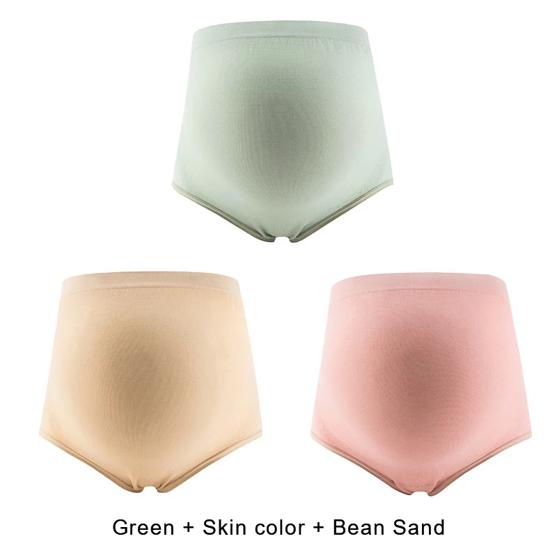 3PCS/set females Maternity Panties Women's High Waist Full Belly support Panties Comfortable Breathable Pregnancy Panties L-XL