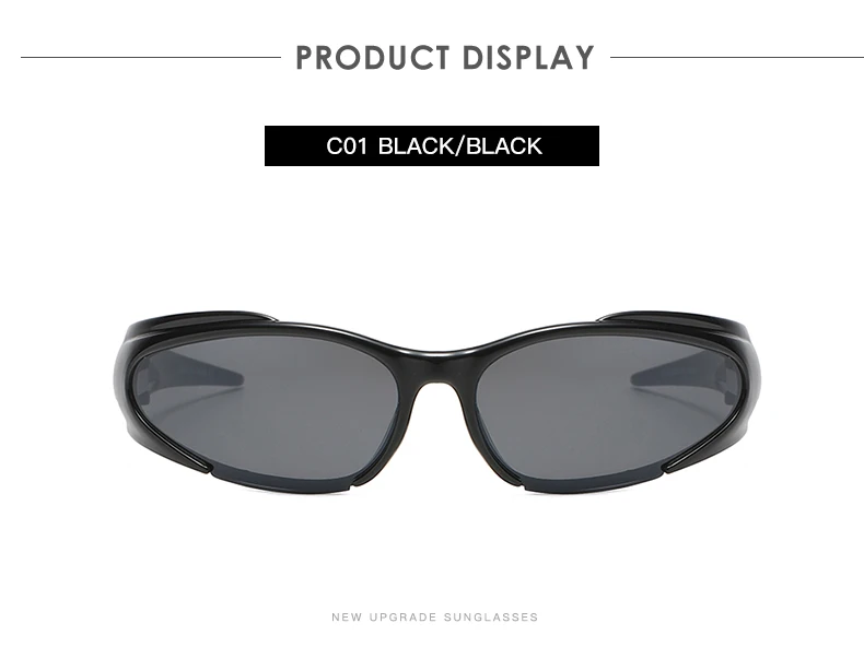 Schutzbrille Y2K Silber Sonnenbrille Bunte Radfahren Future Sense Technologie Sonnenbrille Trendige Brillen Weiblich UV400 – Detail 4
