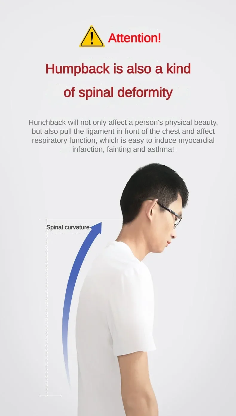 Description Picture 4 of itemBack Posture Correction Belt Hunchback Prevention Correction of Sitting Posture Unisex Breathable Body Shaping Support Braces
