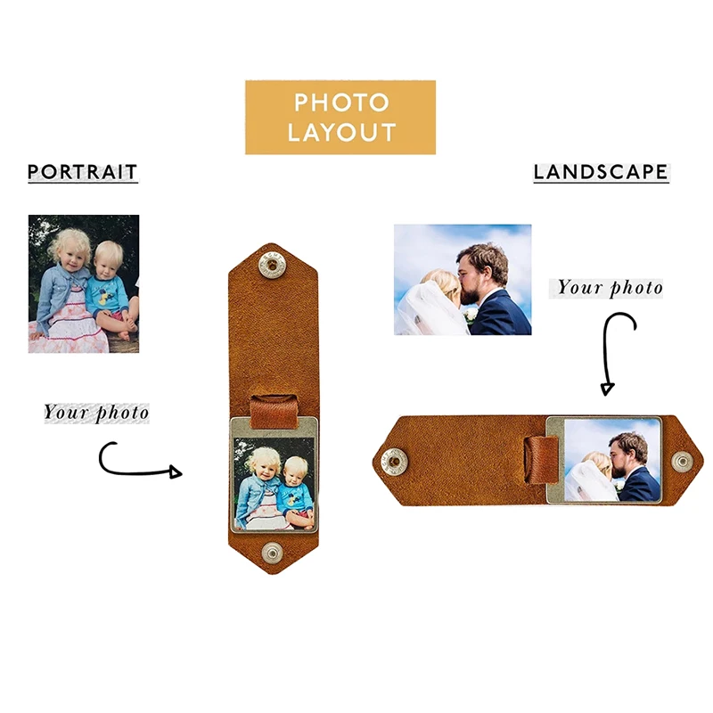 Brown Customized Leather Keychain Photo Calendar 5 | Brown Customized Leather Keychain Photo Calendar 5
