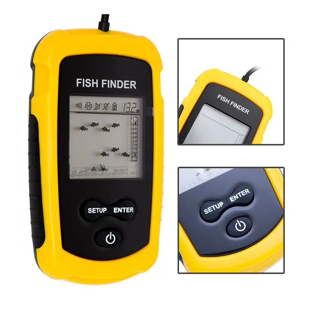

Portable Fish Finder Rechargeable Wireless Sonar For Fishing 100M Underwater Transducer Echo Sounder Fishing Finder Equipment