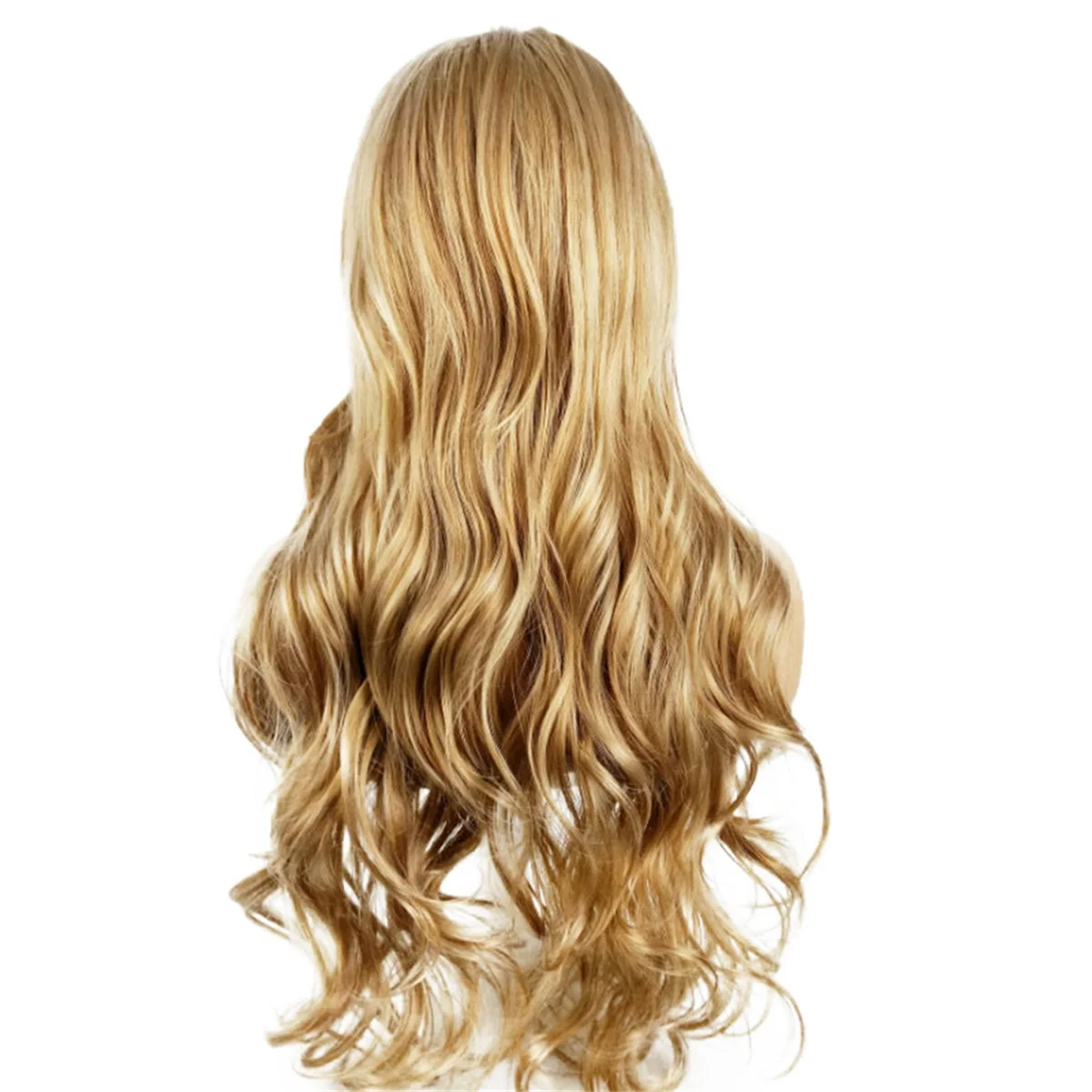 

28 Inches Medium Blonde Big Wave Women Long Curly Hair for Women Chemical Fiber Wig