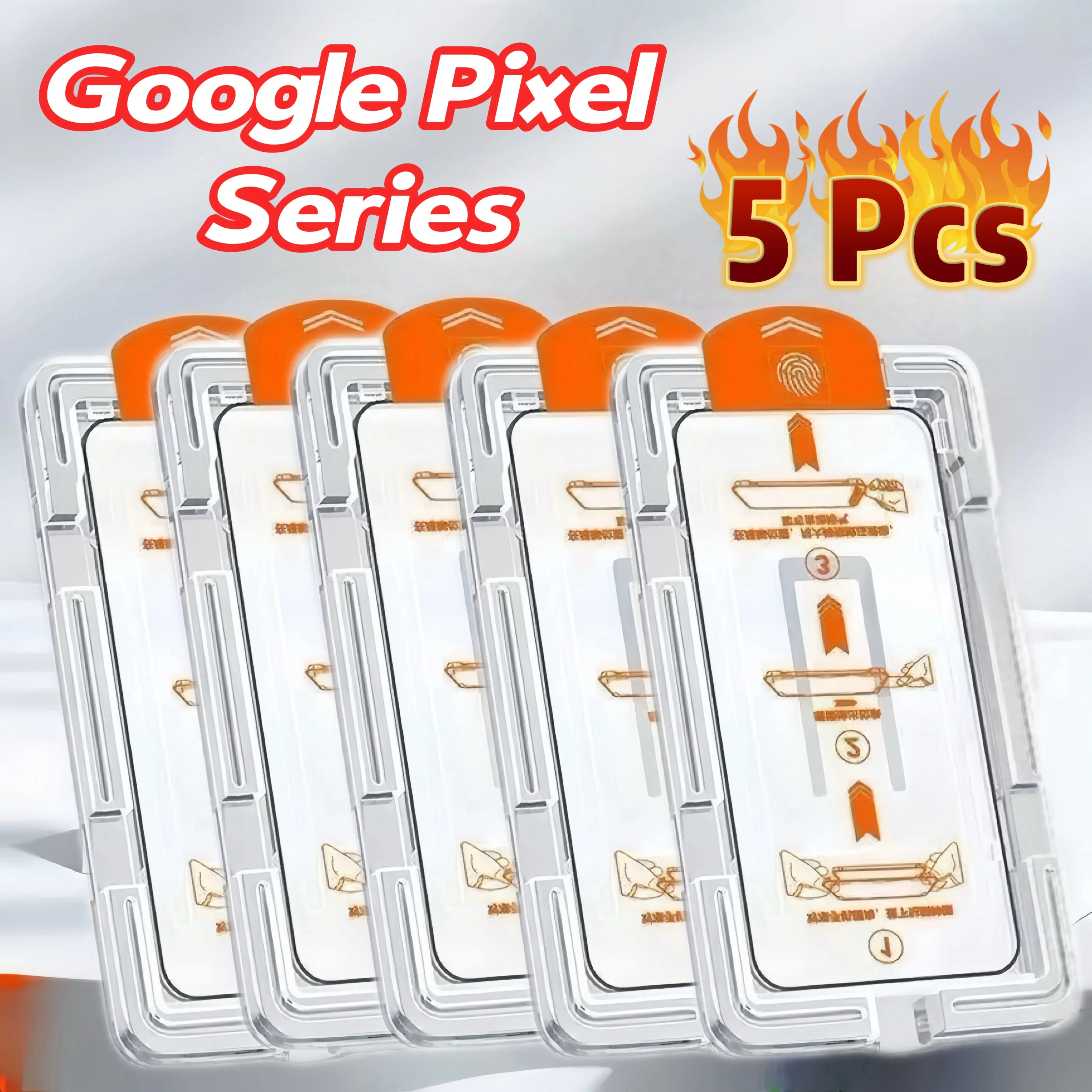 5 Stücke Für Google Pixel 10 9 9a Pro XL 8A 8 5G 7 Pro 7A Displayschutzfolie Fingerabdruck Gehärtetes Glas Keine Staubblasen Einfache Installation