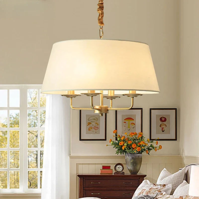 

Nordic Modern Ceiling Chandeliers Stylish Simplicity Fabric Lampshade Living Room Dining Bedroom Home Decor Lightings Led Lights