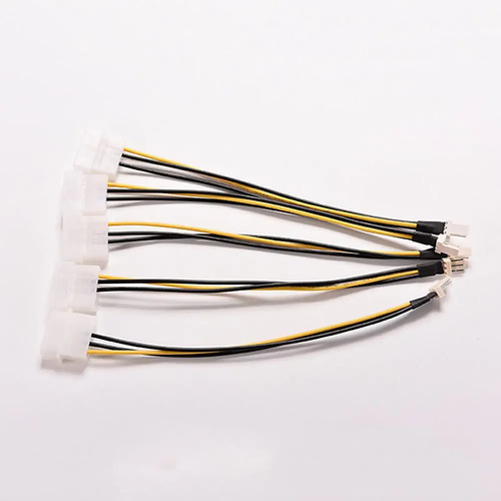 Adapter 5 Pcs 4pin Molex/ide To 3pin Cpu Case Fan Power Connector