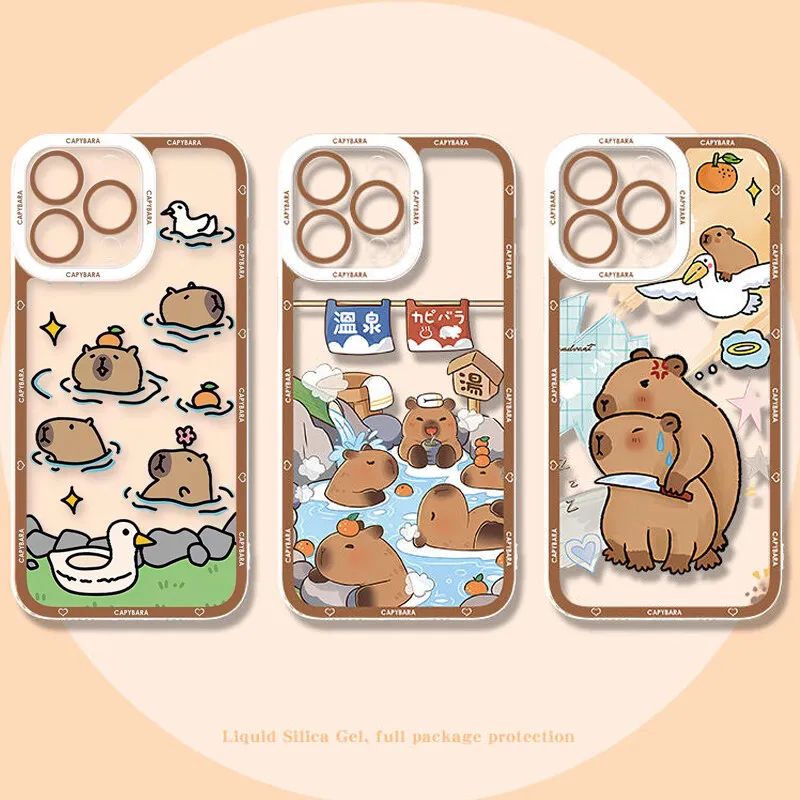 Capybara Cute Clear Phone Case Cover