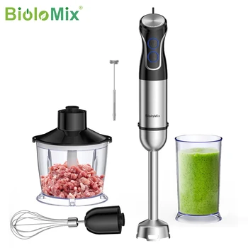 BioloMix 5 in 1 Immersion Hand Blender,1500W Blender with 304 Stainless Steel Blade,Food Processor,Smoothies Puree Baby Food 1