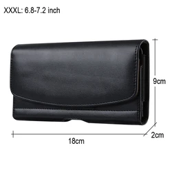 Universal Leather Phone Holster Belt Clip Case - Men's Waist Bag Cover (XXXL)