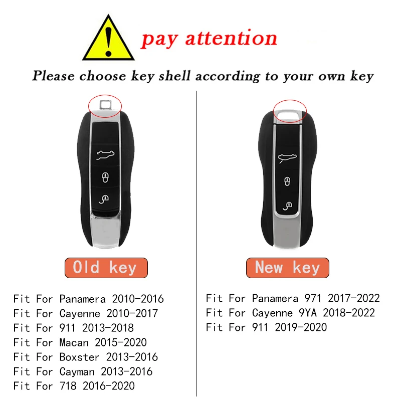 New No.23 Car Smart Remote Key Case Covers Set Shell For Porsche Panamera Macan Boxster Cayman Cayenne 971 9YA 718 911