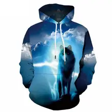 

Men's 3D Black Wolf Print Hoodie Sweatshirt Boy Jacket High Quality Pullover Fashion Sportswear Animal Streetwear Hoodie