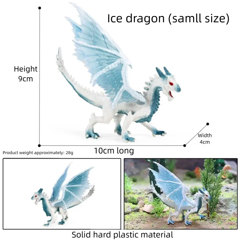 Oenux Mythical Creatures Ice & Sea Dragon Action Figures - Realistic Collectible Toys