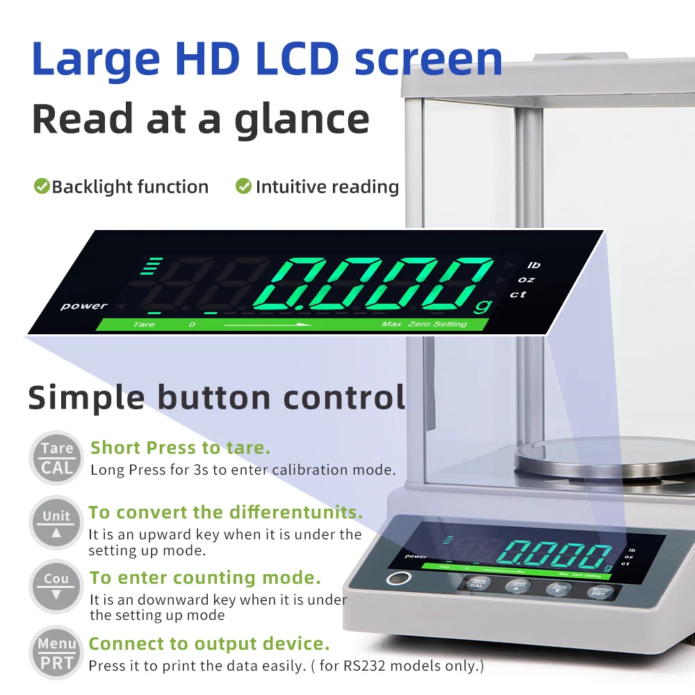 0.001g Electronic Balance for Laboratories