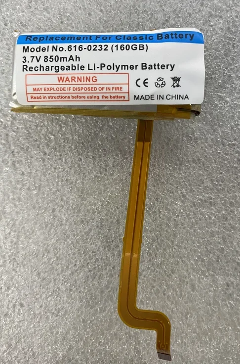 Per Apple Ipod 5Th Video 160G Mp3/4 616-0232 Batteria 850Mah