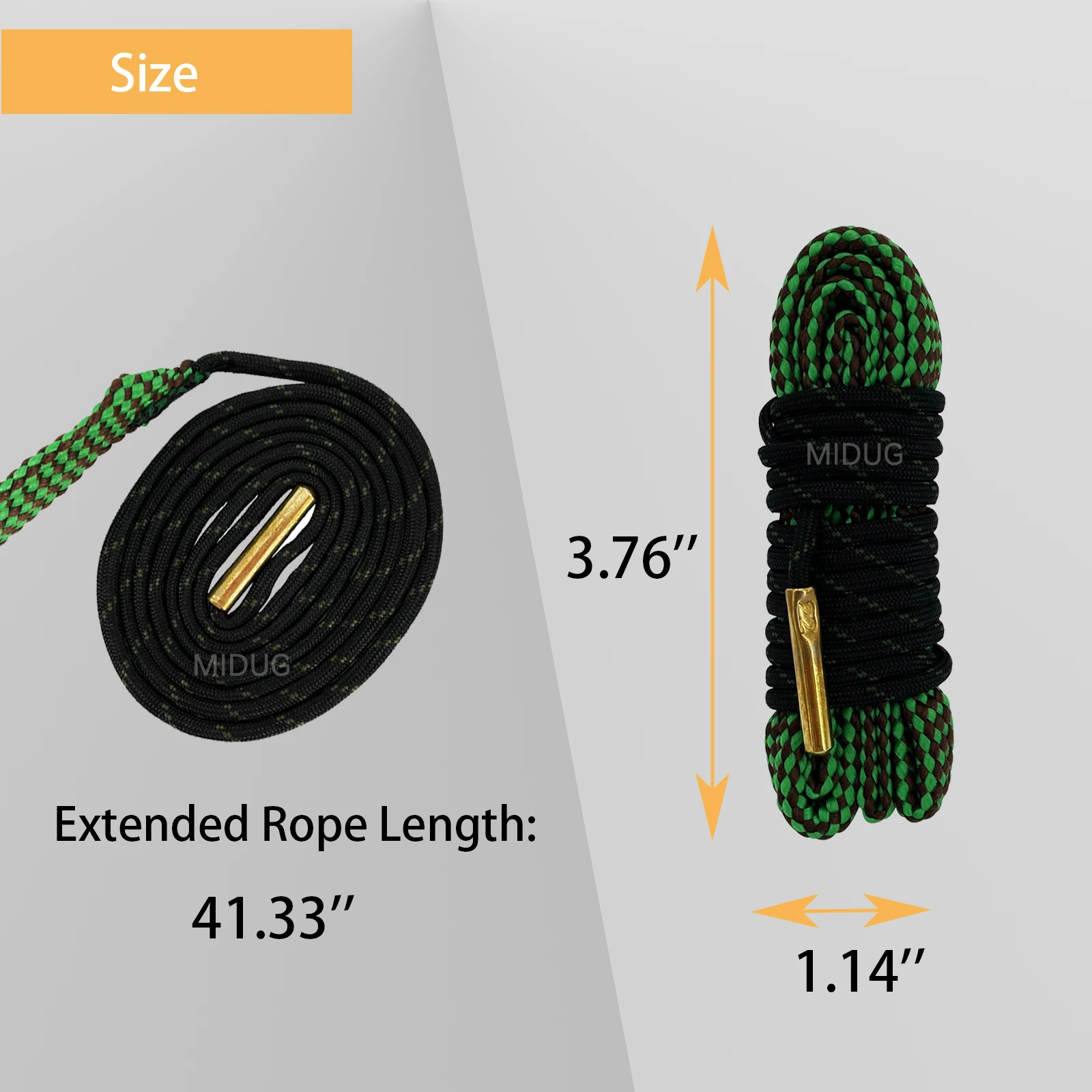 Gun Cleaning Kit 12 GA Rifle Bore Clean Snake Barrel Bore Brush Rope for 9mm .22 .223 5.56mm .308 7.62mm .44 .45cal Pistol