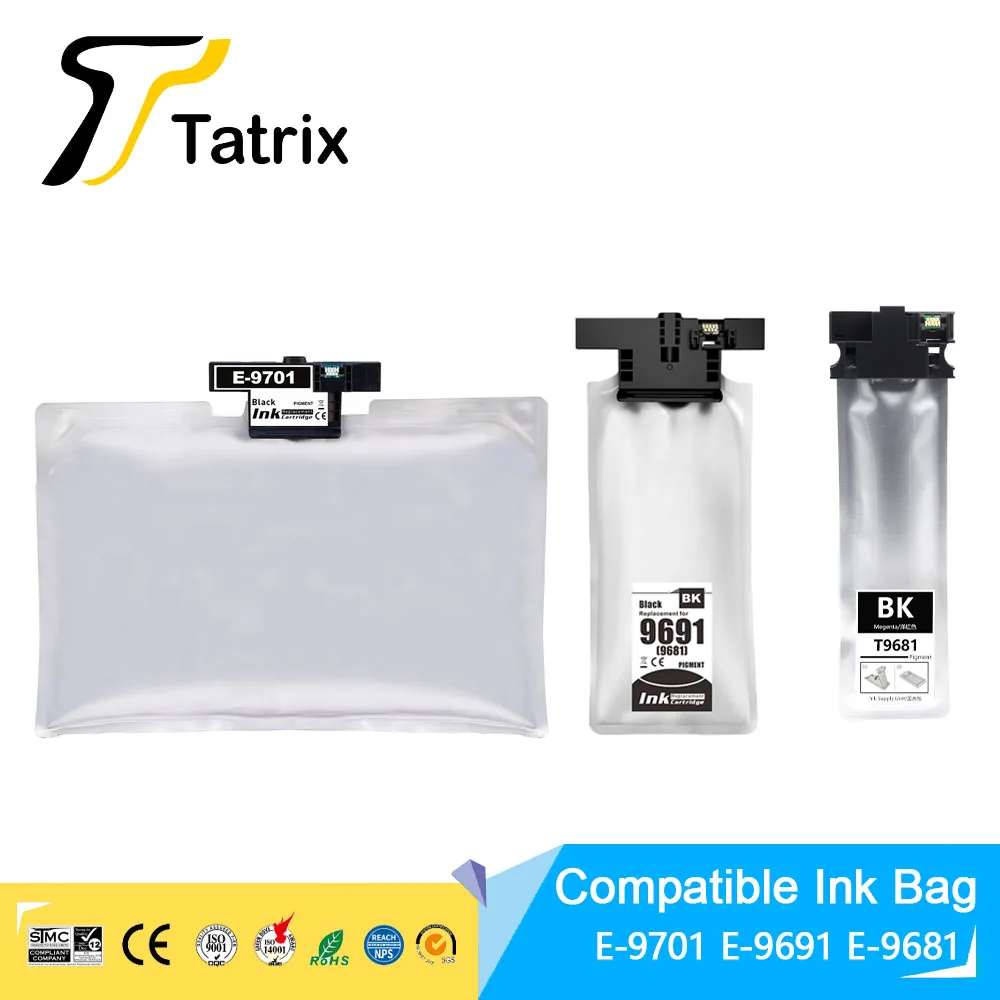 

Tatrix T9701 T9691 T9681 9701 9691 Premium Black совместимый картридж с чернилами для Epson WorkForce Pro WF-M5299a/ WF-M5799A