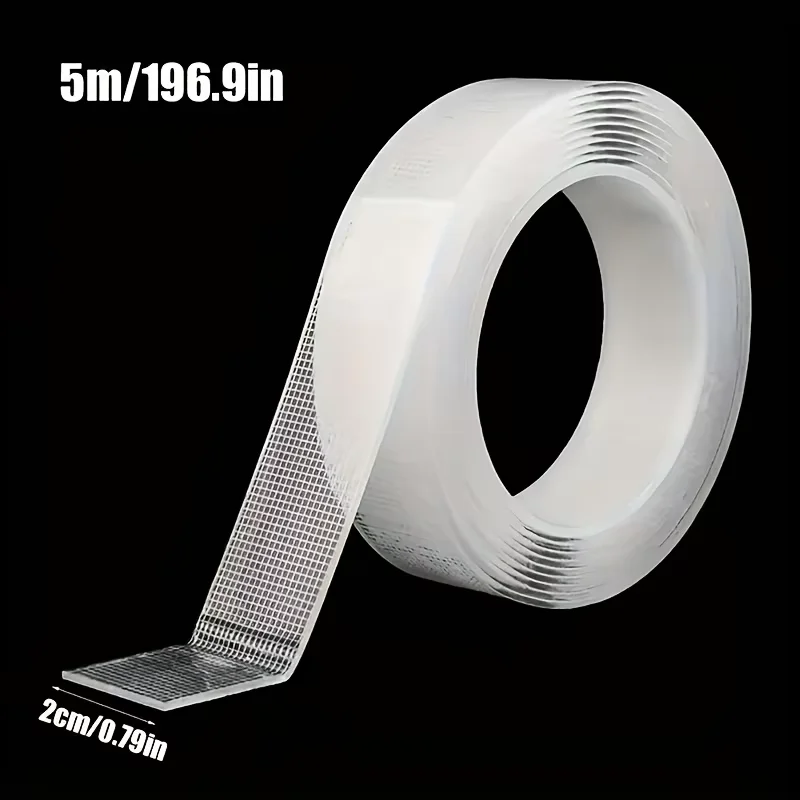 Premium Heavy Duty Transparent Nano Adhesive Tape - Extra-Strong, Waterproof, Removable Mounting Solution