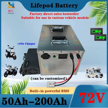 HC_Lifepo4 72V 60Ah 70Ah 80Ah 100Ah 150Ah 180Ah 200Ah Lithium Battery for Scooter Motorcycle Tricycle Electric Four-Wheels Car