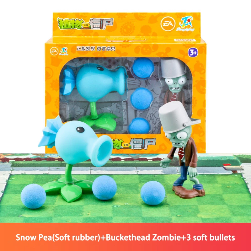 Deluxe Plants vs Zombies Action Figure Toy Set - 12 Unique Soft Silicone Game Characters