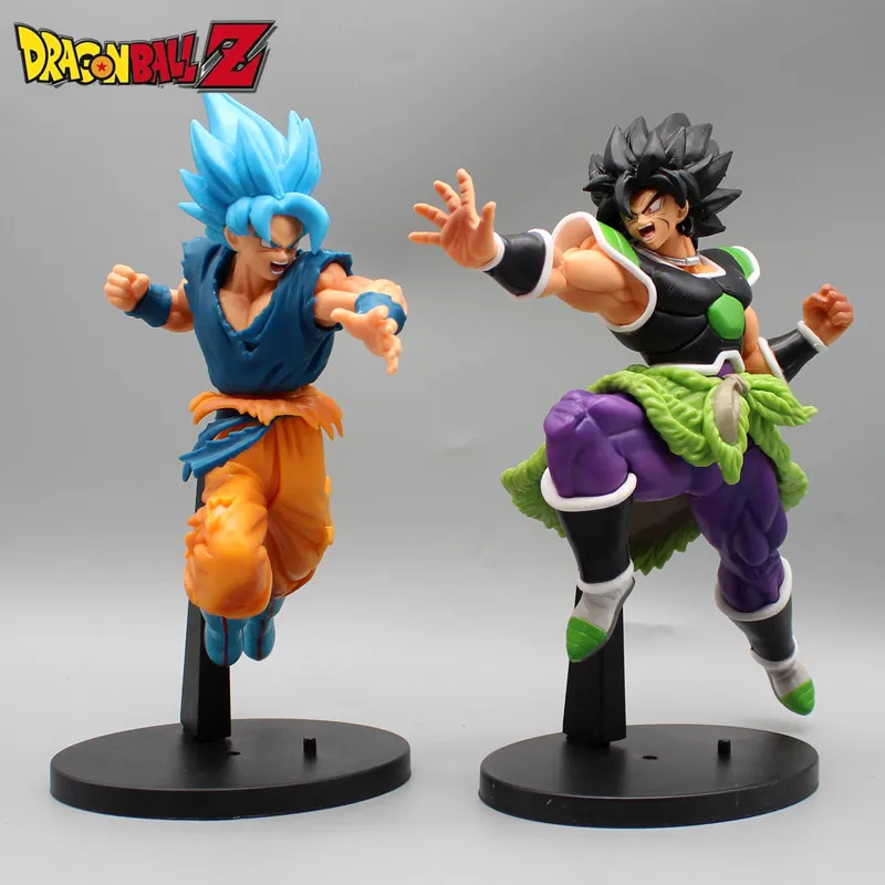 23Cm Dragon Ball Z Son Goku Vs Broly Duel Action Figurine Gk Anime Figures Modello Pvc Statue Ornaments Doll Toys Regali Per Bambini
