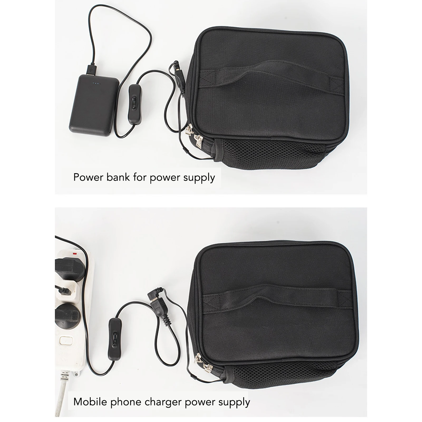 Lunch Bag Portable Oven USB Charging Portable Microwave Aluminum Film Liner Heated Lunch Box With 2 Heating Methods