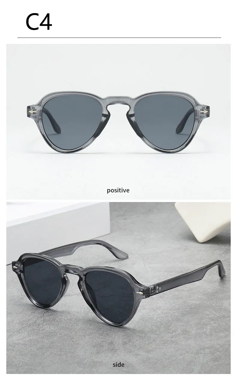 Handgefertigte Sonnenbrille im japanischen Stil, Aviator Retro-Markendesign-Brille, mehrfarbige Persönlichkeitsbrille, UV400-Schutz – Detail 13