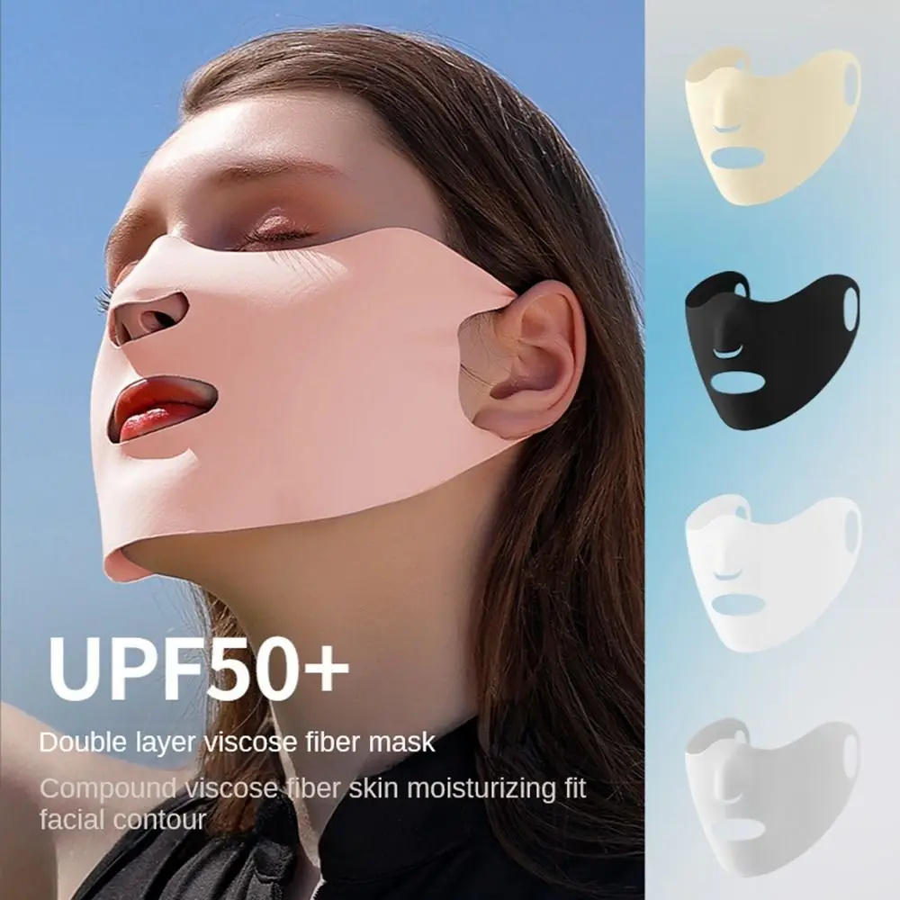 Face Mask Summer Women Sunscreen Outdoor Sports Cycling Breathable Washable Reusable Double Layer Ice Silk Face Mask face mask