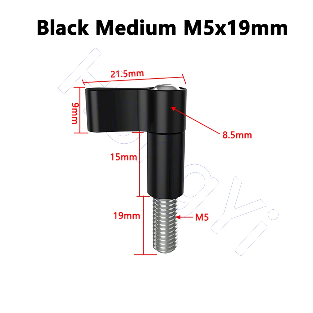 Black Medium M5x19mm