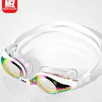 Multi-coloured Waterproof and Anti-fogging Swimming Goggles in Small Frames for Men and Women. 2