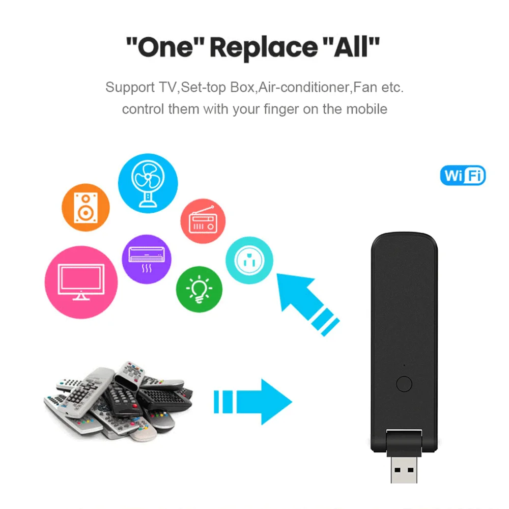 스마트 홈용 Tuya WiFi IR 원격 제어 TV 용 USB 전원 공급 장치 AC 에어컨 Alexa Google 홈 Yandex Alice와 함께 작동