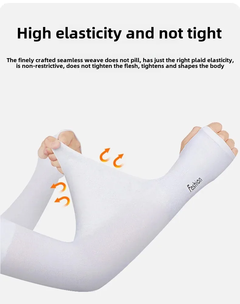 Ice Sensation Silk Sleeve Covers Summer New Cool UV Protection Arm Covers Fingerless Cycling Sleeve Fishing