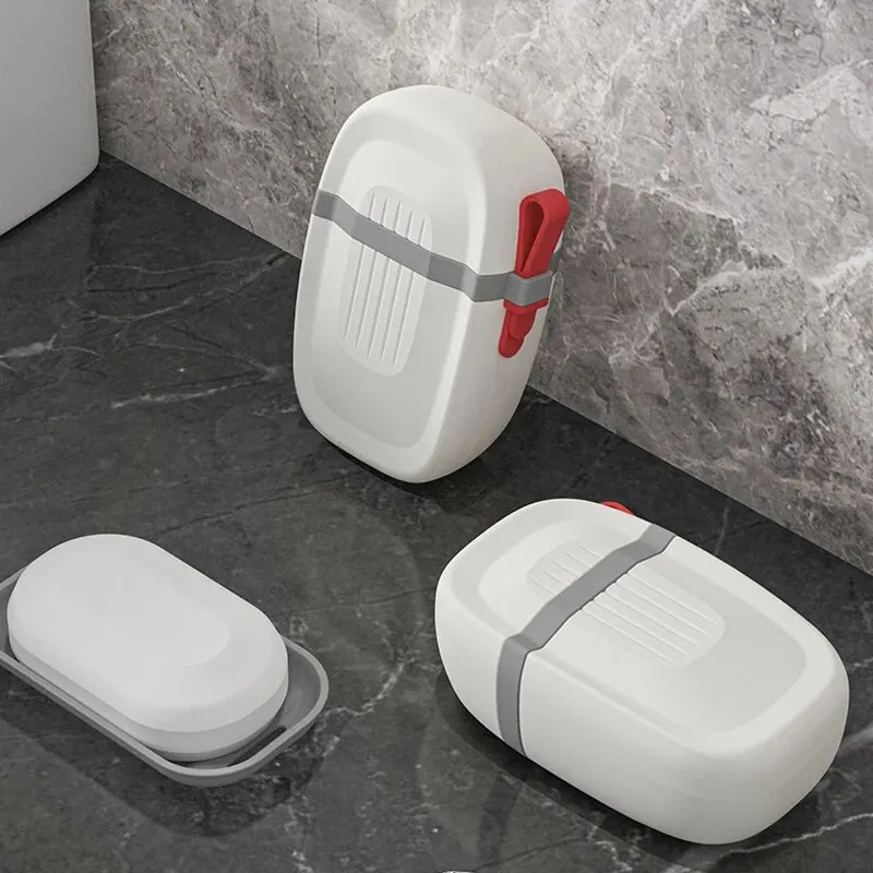 Fashion Portable Sealed Waterproof Soap Box Travel Hiking Camping Draining Design