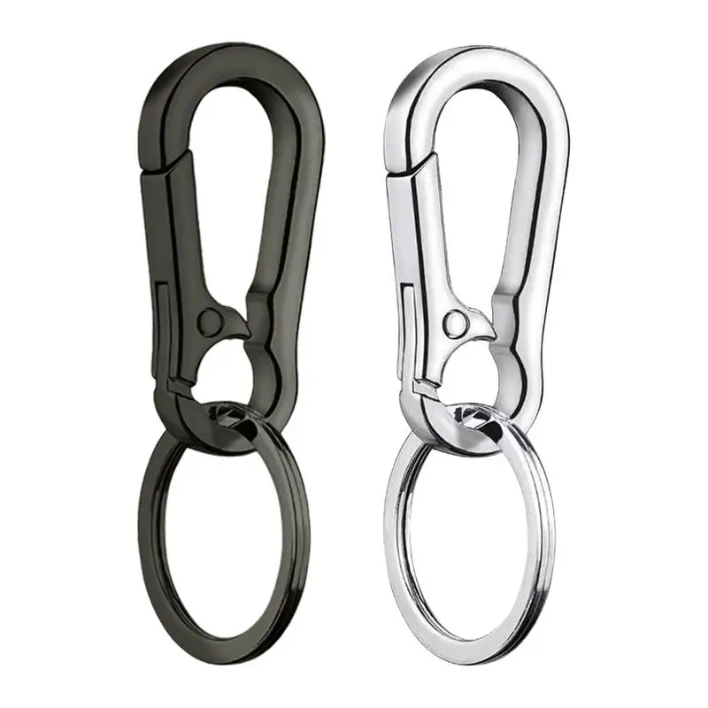 Car Keychain Anti-Lost Zinc Alloy auto Key Chain With KeyRing Gourd Buckle Carabiner Key Ring Hanging Buckle