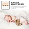 2pcs Fetal Hair Keepsake Storage Box Infant Preserving Container Wooden Memory Holder Teeth Box Baby Souvenir Collection Bottle 5