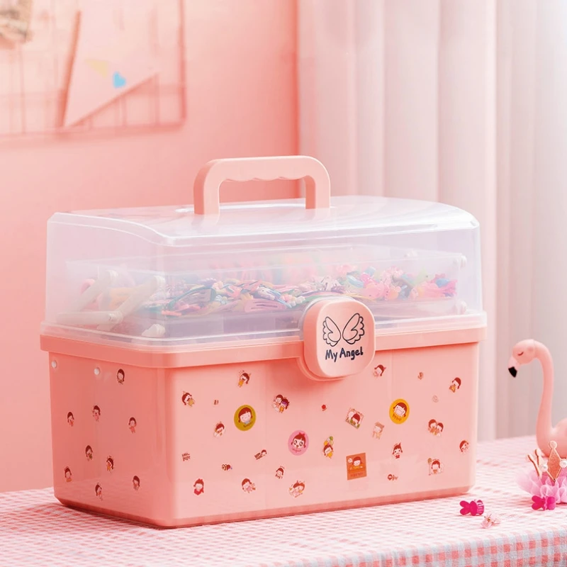 Accessories Case Box Storage Box Transparent Dressing Dustproof Rubber  Jewelry Capacity Hairpin Large Band Hair Organizer - AliExpress