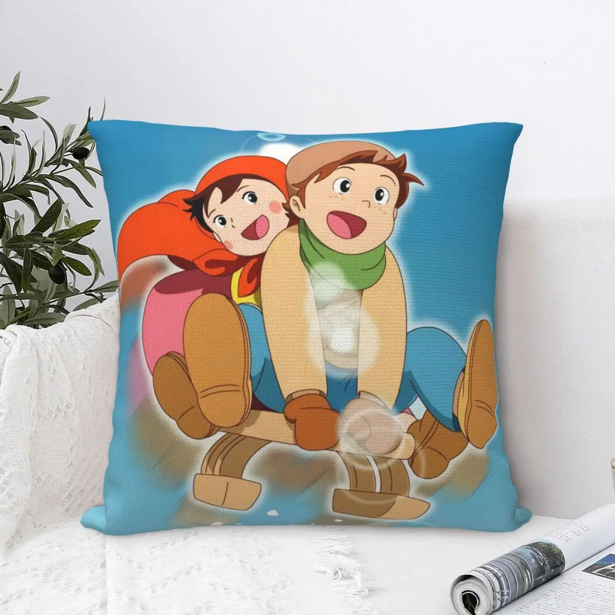 Fly Cojines Federa Per Cuscino Heidi La Ragazza Dalle Alpi Cuscino Casa Divano Sedia Stampa Decorativa Coussin