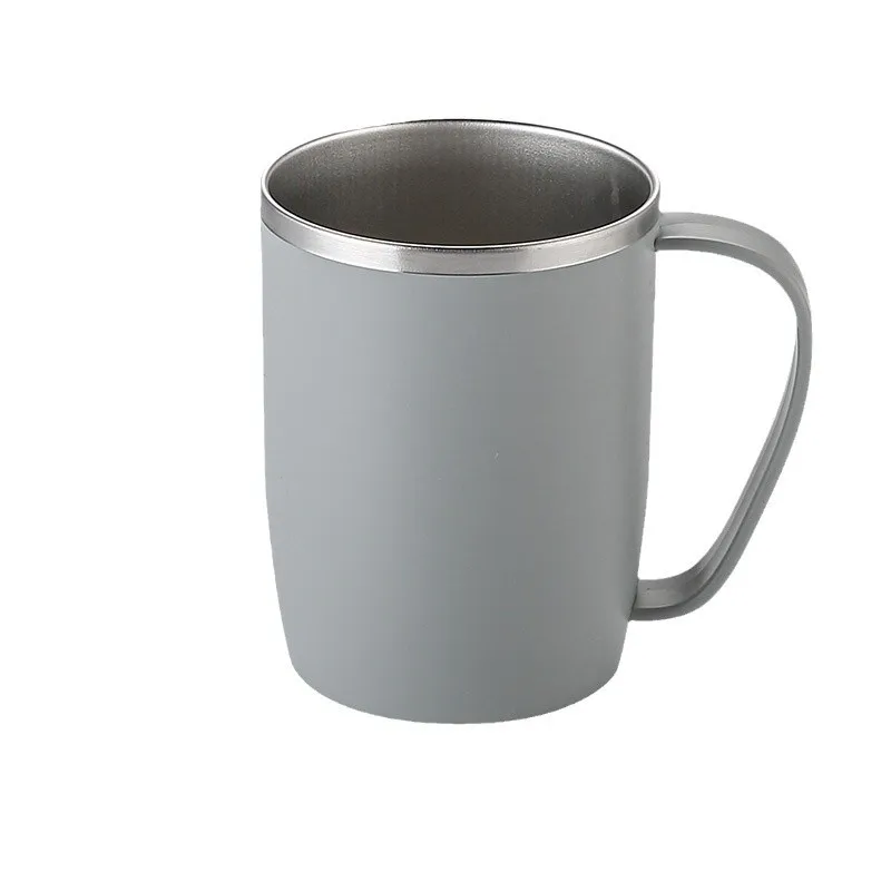 1PC Stainless Steel Mouthwash Cup Toothbrush Cup with Handle Wash Cup Premium Sense Couple Model Bathroom Accessories