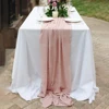 Rustic Gauze Table Runners Beige Cotton Dining table Retro Burr Texture Vintage Home Christmas Wedding Decoration 6